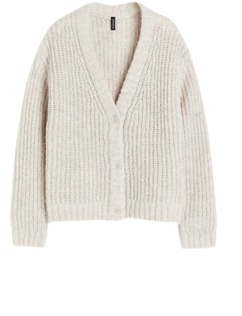 Knit Cardigan - Light beige melange - Ladies | H&M US