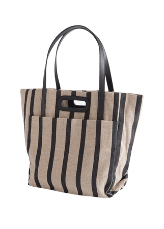 Leather Handle Tote Bag - Beige/Black - Totes - & Other Stories US
