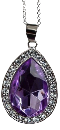 Purple amulet necklace