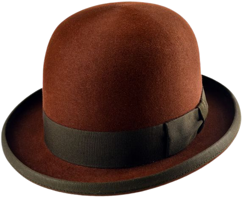 Bowler Hat the DERBY Brown Fur Felt Derby Hat for Men - Etsy