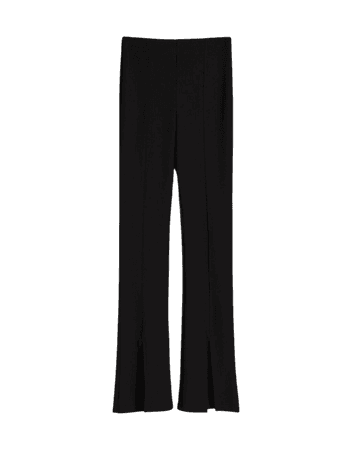 Flared pants with split hems - Pants - Woman | Bershka