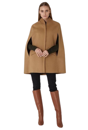 Allora Chelsea Wool Cashmere Cape - Camel in Brown (Natural) | Lyst