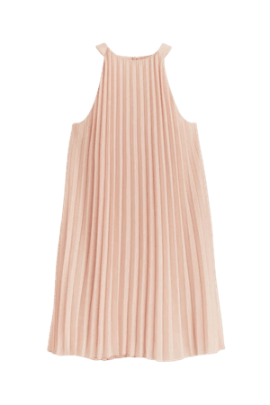 Pleated Dress - Light apricot - Ladies | H&M US
