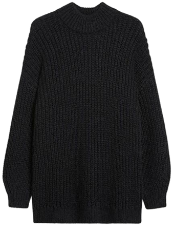 Chunky knit sweater - Black - Monki WW