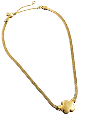 Puffy Charm Herringbone Necklace