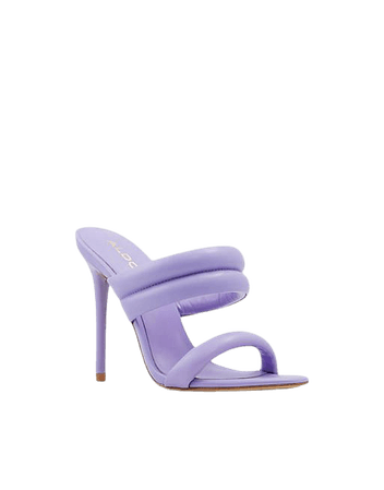 ALDO Abardolith padded double strap heeled sandals in purple | ASOS