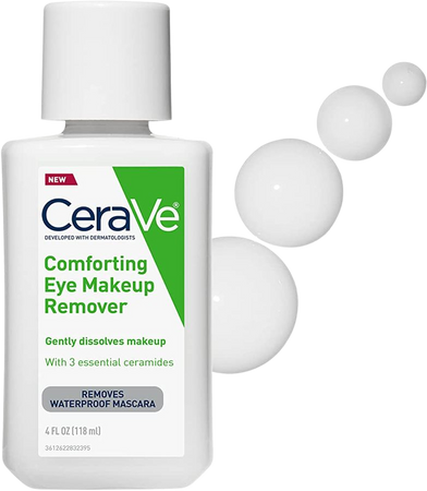 Amazon.com : CeraVe Eye Makeup Remover | Waterproof Makeup Remover with Hyaluronic Acid and Ceramides |Non-Comedogenic, Fragrance Free, Non-Greasy & Ophthalmologist Tested | 4 Ounces : Beauty & Personal Care