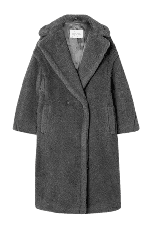 Teddy Bear Icon Wool, Alpaca And Silk-blend Coat - Gray