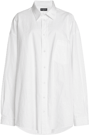 Oversized Cutout Cotton Shirt By Balenciaga | Moda Operandi