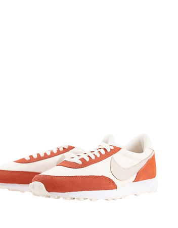 Nike Daybreak sneakers in off white and orange rust | ASOS