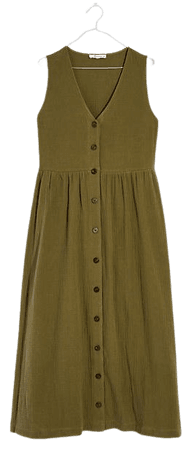 Lightspun Button-Front Tank Midi Dress