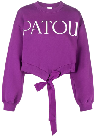Shop Patou drawstring-hem logo sweatshirt with Express Delivery - FARFETCH