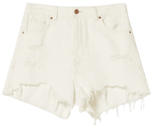 Vintage denim shorts with rips - New - Woman | Bershka