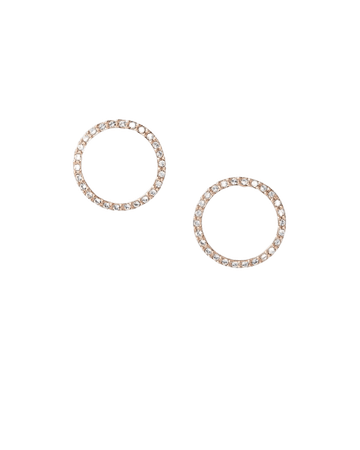 Lunar circle Swarovski® crystal earrings - Rose Gold | Jewellery | Ted Baker UK