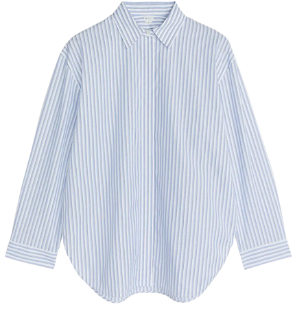 Relaxed Striped Shirt - White - Shirts & blouses - ARKET FR