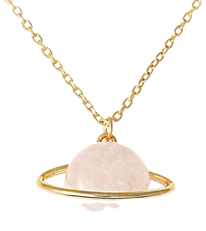 Amazon.com: LAONATO Planet Necklace Plated Brass, 17 inches (Gold): Jewelry