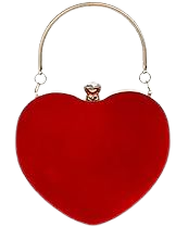 Womens Velour Heart Clutch Bag Vintage Shoulder Handbag Ladies Elegant Purse for Wedding Evening (Red): Handbags: Amazon.com