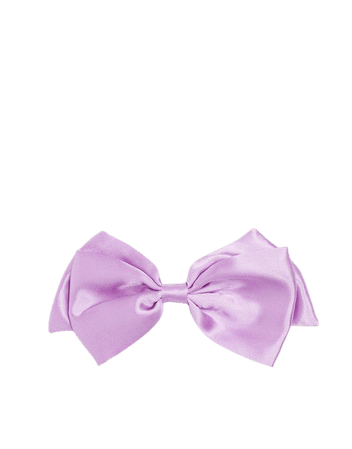 ASOS DESIGN hair clip with satin bow in lilac purple | ASOS