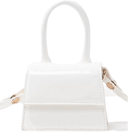 white mini purse