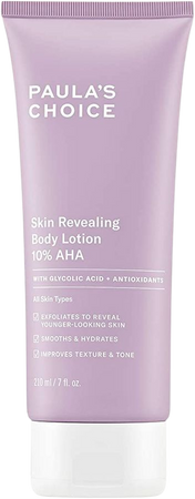 Amazon.com : Paula's Choice Skin Revealing Body Lotion 10% AHA, Glycolic Acid & Shea Butter Exfoliant, Moisturizer for Keratosis Pilaris (KP) Prone Skin, 7 Ounce : Beauty & Personal Care