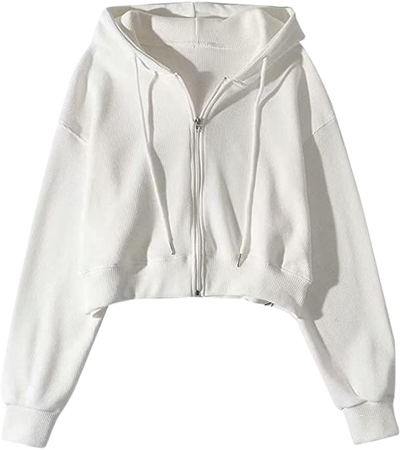 Yimoon Women’s Waffle Crop Zip Up Tops Workout Long Sleeve Hoodies Sweatshirts(Grey-M) at Amazon Women’s Clothing store