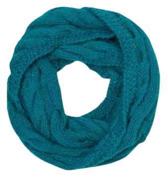 Hand-Knit Alpaca Blend Infinity Scarf in Teal from Peru - Andean Swirl in Teal | NOVICA