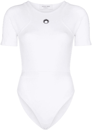 Marine Serre Crescent Moon short-sleeve Bodysuit - Farfetch