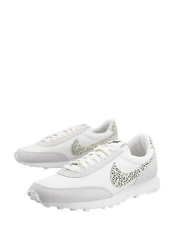 Nike Daybreak sneakers in off white and leopard print | ASOS