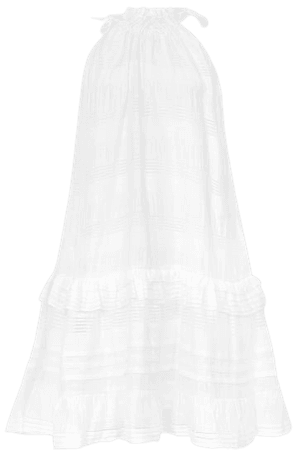Gabriella White Linen Blend Mini Dress – REISS