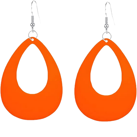 Amazon.com: 60s 70s 80s Neon Earrings for Women Lightning Circular Oval Halloween Jewelry Retro Neon Earring Dangle Girls Costume 80's Party (Orange): Clothing, Shoes & Jewelry