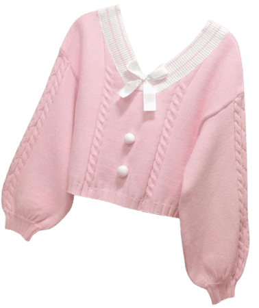 kawaii cropped cardigan pink