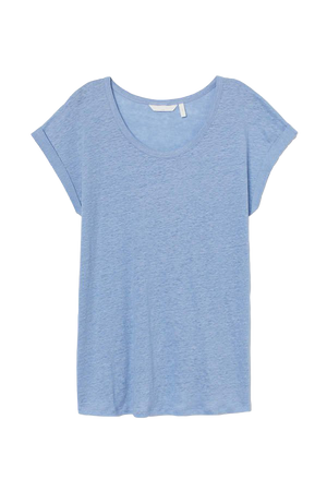 MAMA Linen T-shirt - Blue