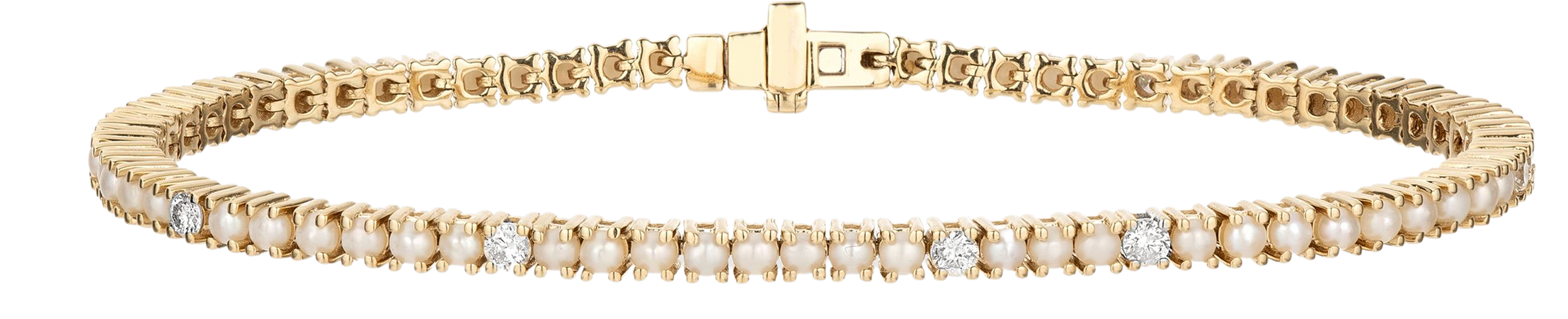 Pearl + Diamond Tennis Bracelet By Adina Reyter | Moda Operandi