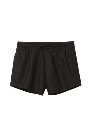Tyler Linen Blend Shorts - Black - Weekday WW