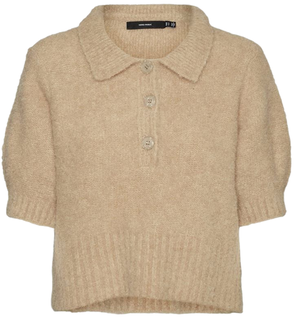 VERO MODA Bonny Short Sleeve Sweater Polo | Nordstrom
