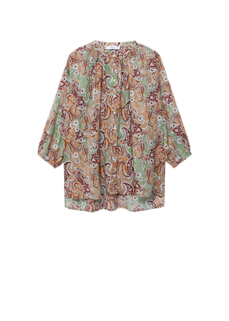 Oversize cotton blouse - Women | Mango USA