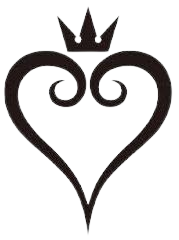 kingdom hearts logo (no font, black & white)