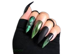 Green emo nails - Google Search