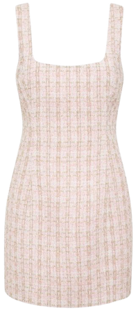 Twiggy Mini Dress | Pink Shimmer Tweed – Rumored
