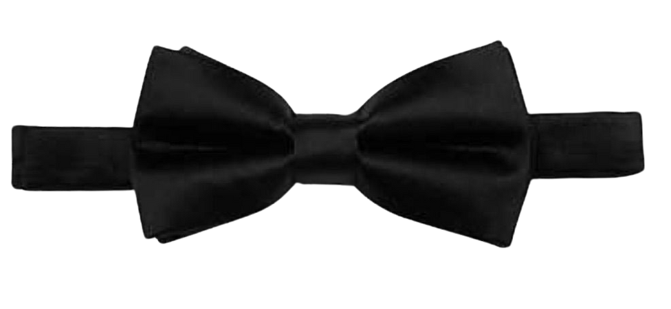 men’s black bow tie