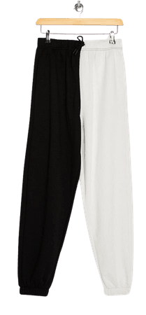 Black And White Spliced Sweatpants | Topshop