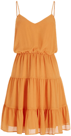 V-neck Tiered Trapeze Dress