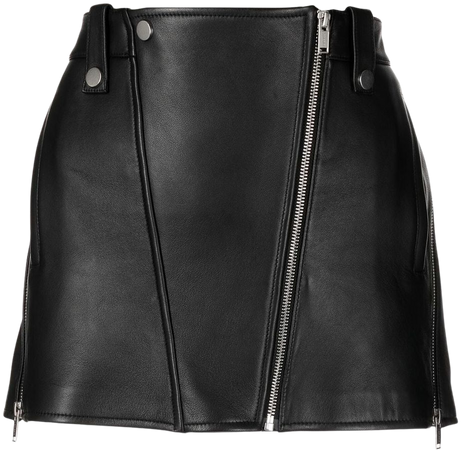 Dion Lee Biker Leather Mini Skirt - Farfetch