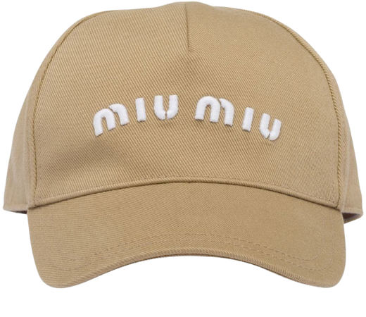 Miu Miu Drill embroidered-logo Baseball Cap - Farfetch