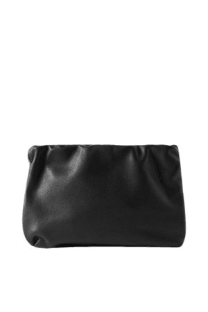 Bourse Leather Clutch - Black