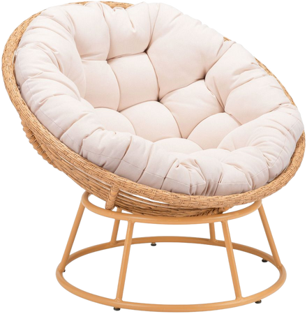 Kaneohe All Weather Wicker Papasan Chair with Cushion - World Market