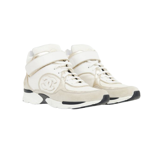 Chanel Sneakers White Gold