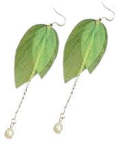 green leaf earrings - Google Search