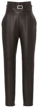 Belted Leather Straight-Leg Pants by Alexandre Vauthier | Moda Operandi