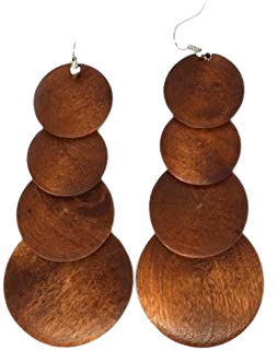 large brown wooden earrings - Google Search